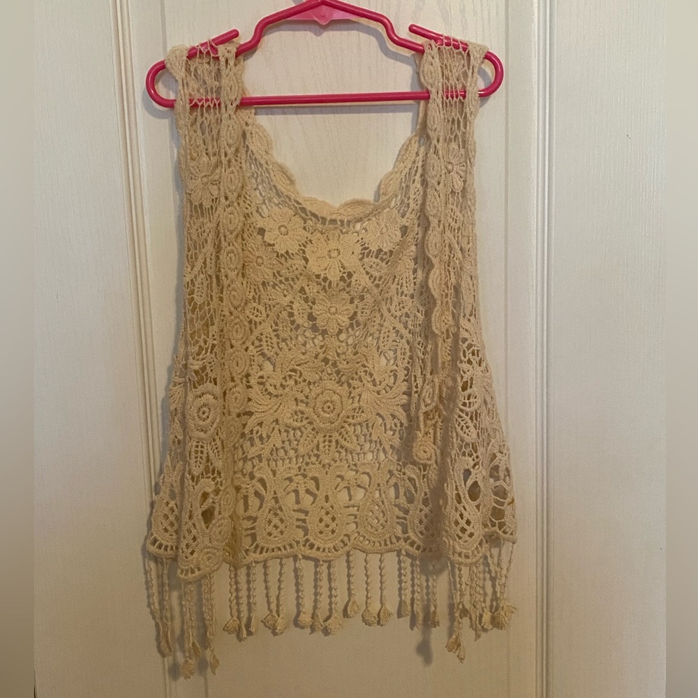 Kids Sleeveless Top Cardigan Crochet Vest